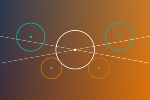 Abstract illustration of an AI research lab, funding signals, and self-learning model loops.