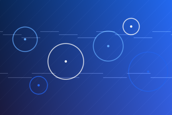 Abstract editorial image of enterprise AI assistant adoption across connected office users.