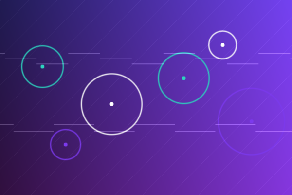 Abstract editorial image of autonomous AI agents moving through web workflows and API infrastructure.