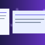 Original abstract illustration of legal AI document review screens connected to an assistant workspace
