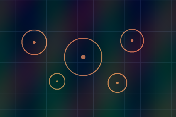 Abstract illustration of AI agent workflows connected to a security shield and terminal windows