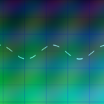 Abstract AI voice API interface with waveforms, multilingual bubbles and developer nodes